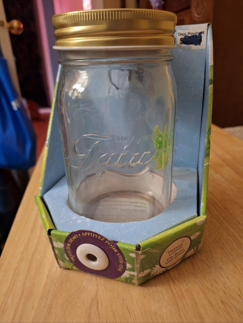 Gemmy My Pet Fairy Electronic Mason Jar New Rare